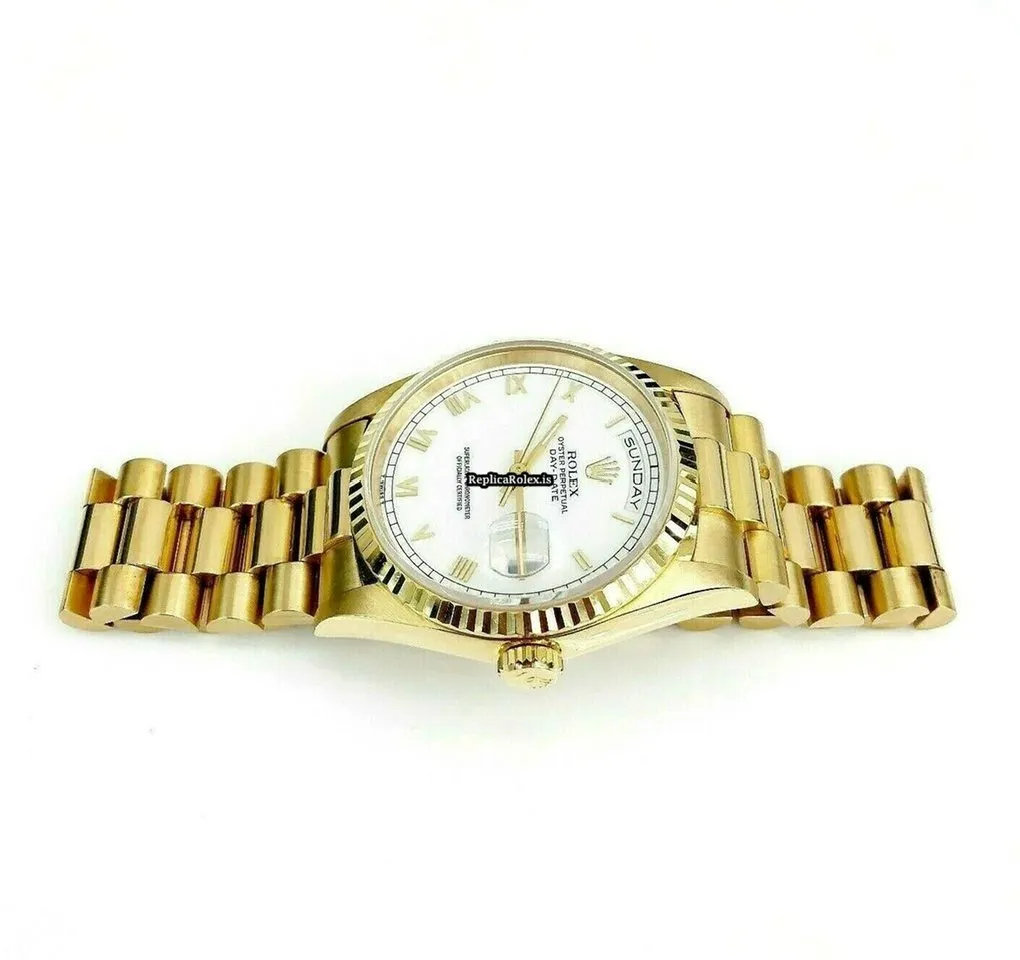 Well Made Replica Rolex Day-date 36 18238 Caliber 3155 Automatic Movement 36mm Yellow Gold Case Mens/unisex Watch - Image 8
