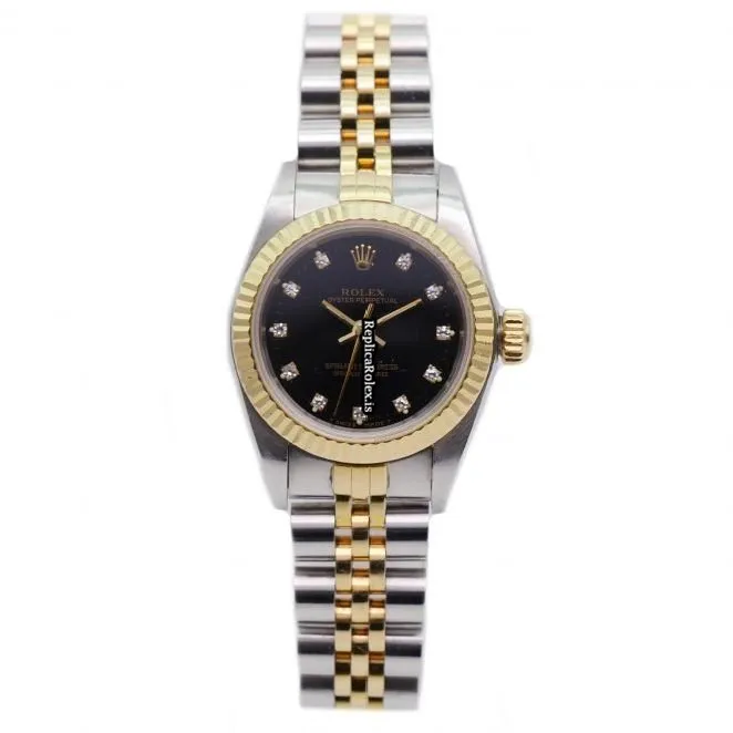 Best Replica Rolex Oyster Perpetual 67193 Automatic Movement 26mm Gold/steel Case Womens Watch