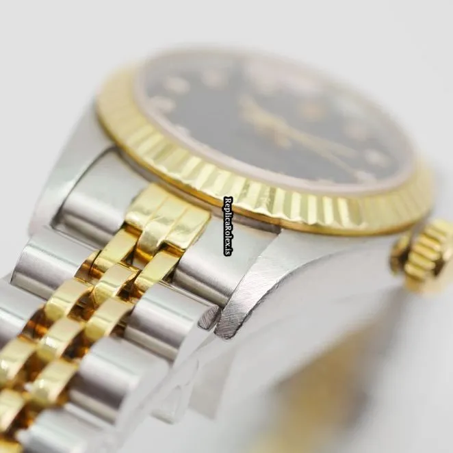 Best Replica Rolex Oyster Perpetual 67193 Automatic Movement 26mm Gold/steel Case Womens Watch - Image 9