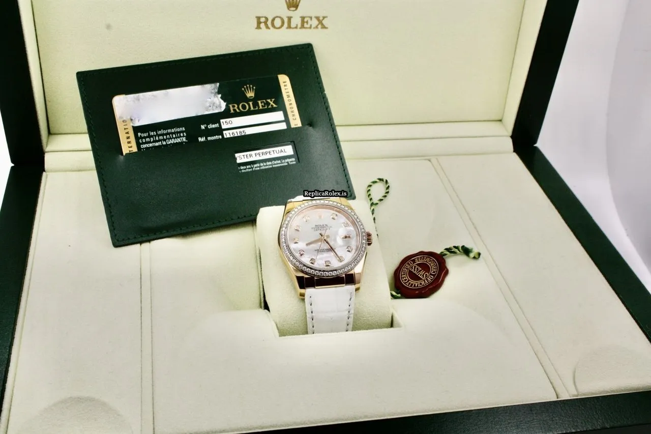 Ideal Replica Rolex Datejust 116185 Caliber 3135 Automatic Movement 36mm Rose Gold Case Mens/unisex Watch - Image 12