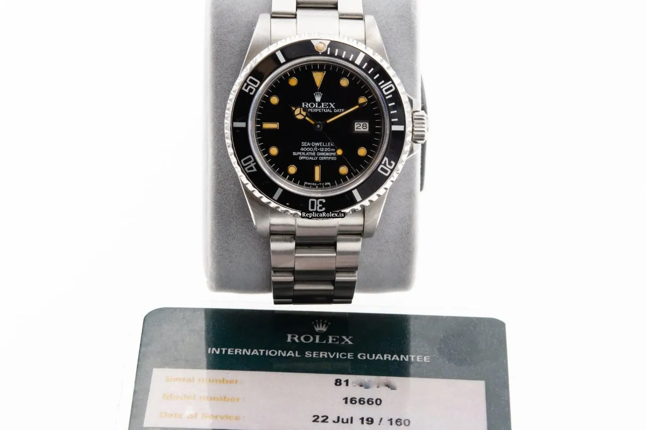 Trustworthy Replica Rolex Sea-dweller 16660 Caliber 3035 Automatic Movement 40mm Steel Case Mens/unisex Watch - Image 9