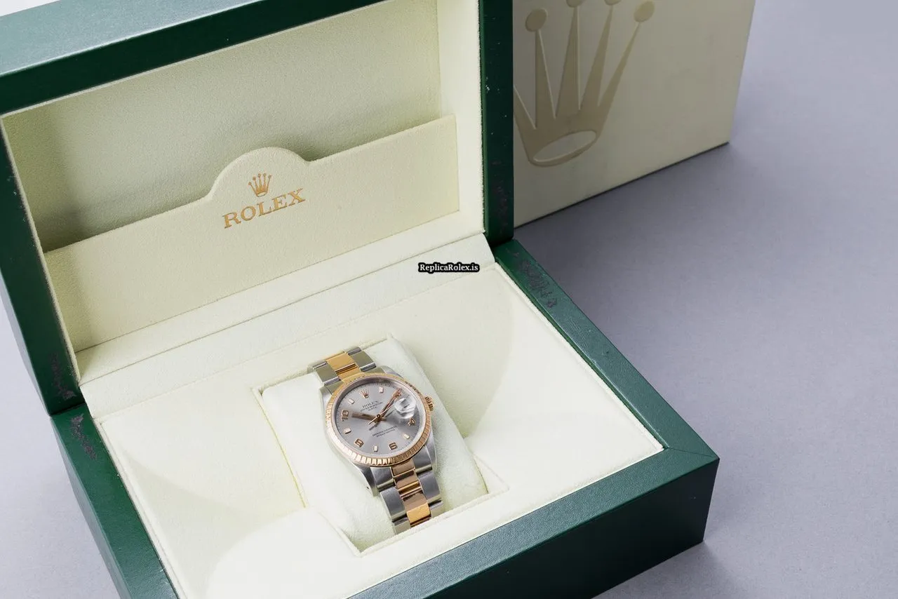 Wholesale Replicas Rolex Oyster Perpetual Date 15223 Caliber 3135 Automatic Movement 34mm Gold/steel Case Mens/unisex Watch - Image 6