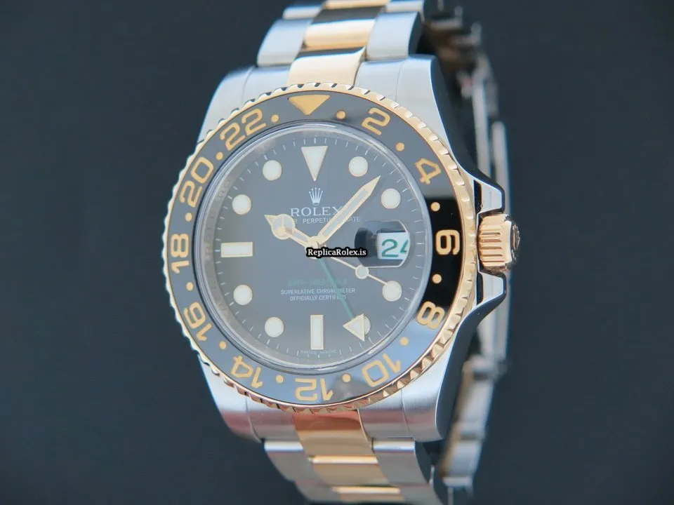 Defect Replica Rolex Gmt-master II 116713ln Automatic Movement 40mm Gold/steel Case Mens/unisex Watch