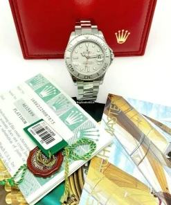 Popular Fake Rolex Yacht-master 168622 Caliber 2235 Automatic Movement 35mm Platinum Case Mens/unisex Watch