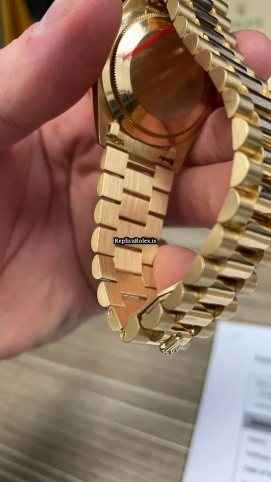 Incredible Replica Rolex Day-date 36 18238 Caliber 3155 Automatic Movement 36mm Yellow Gold Case Mens/unisex Watch - Image 12