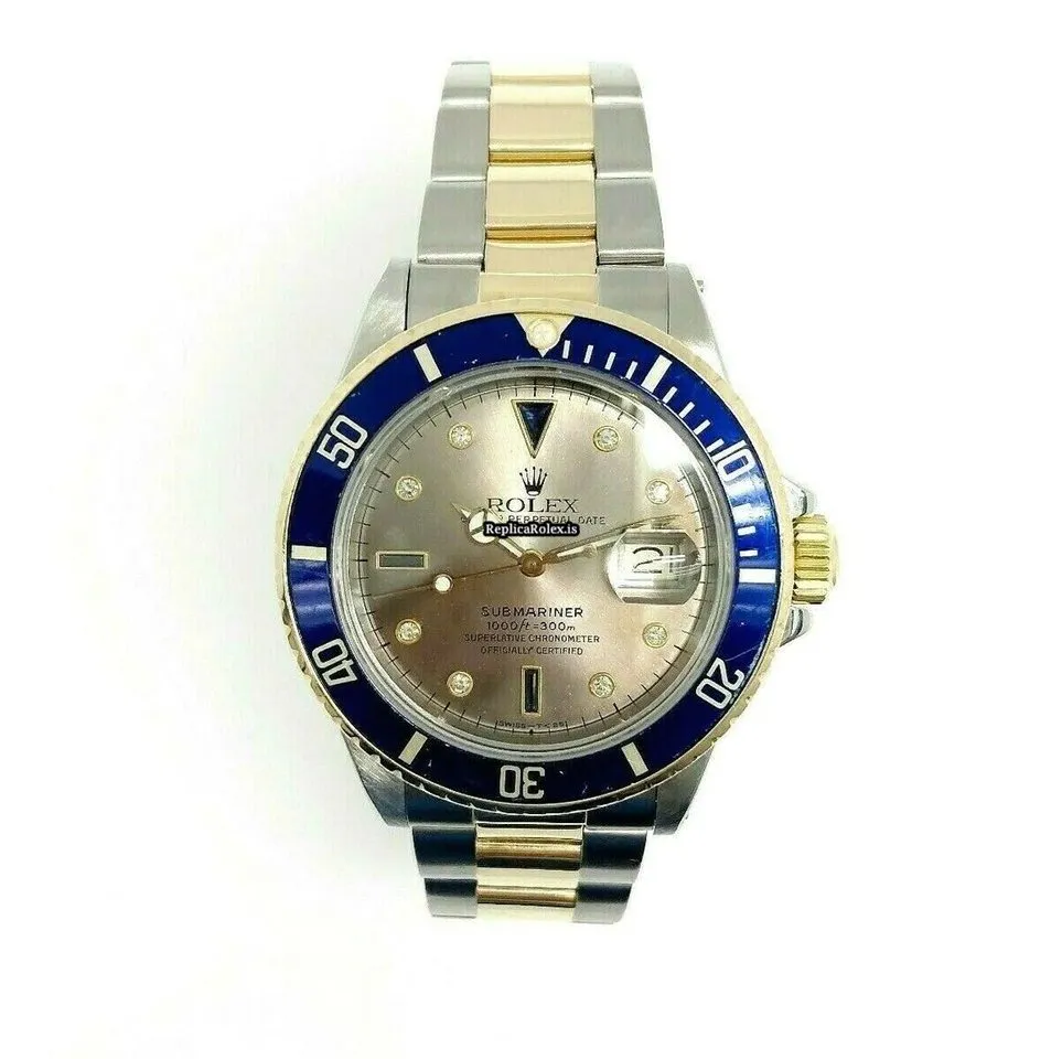 Trustworthy Replica Rolex Submariner Date 1680 Caliber 1570 Automatic Movement 40mm Yellow Gold Case Mens/unisex Watch - Image 2