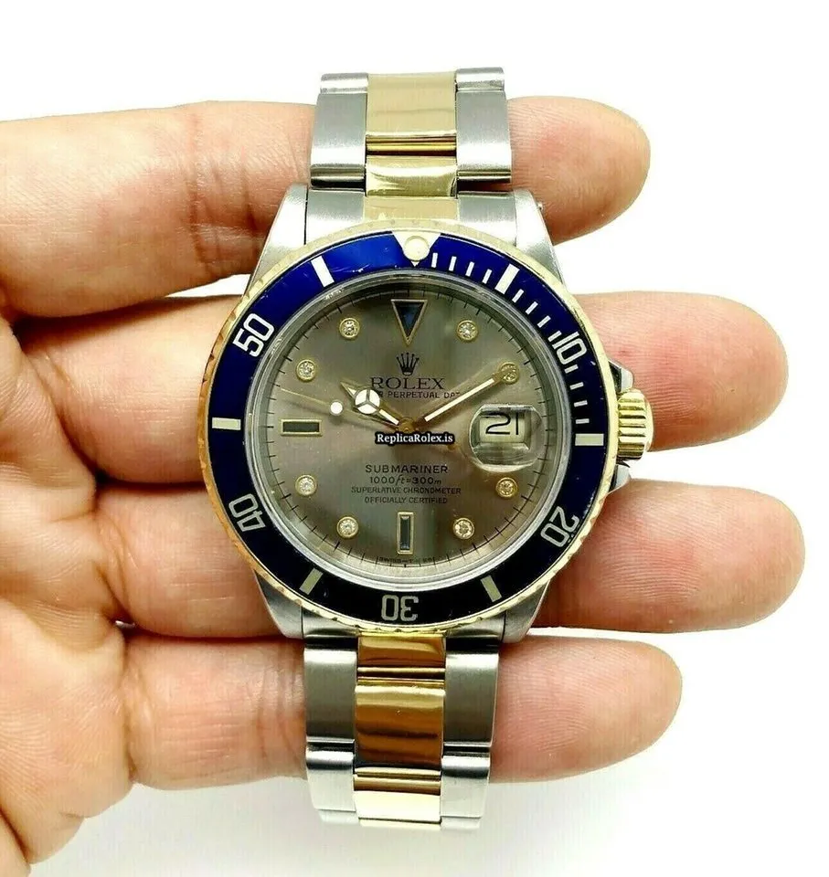 Trustworthy Replica Rolex Submariner Date 1680 Caliber 1570 Automatic Movement 40mm Yellow Gold Case Mens/unisex Watch - Image 3