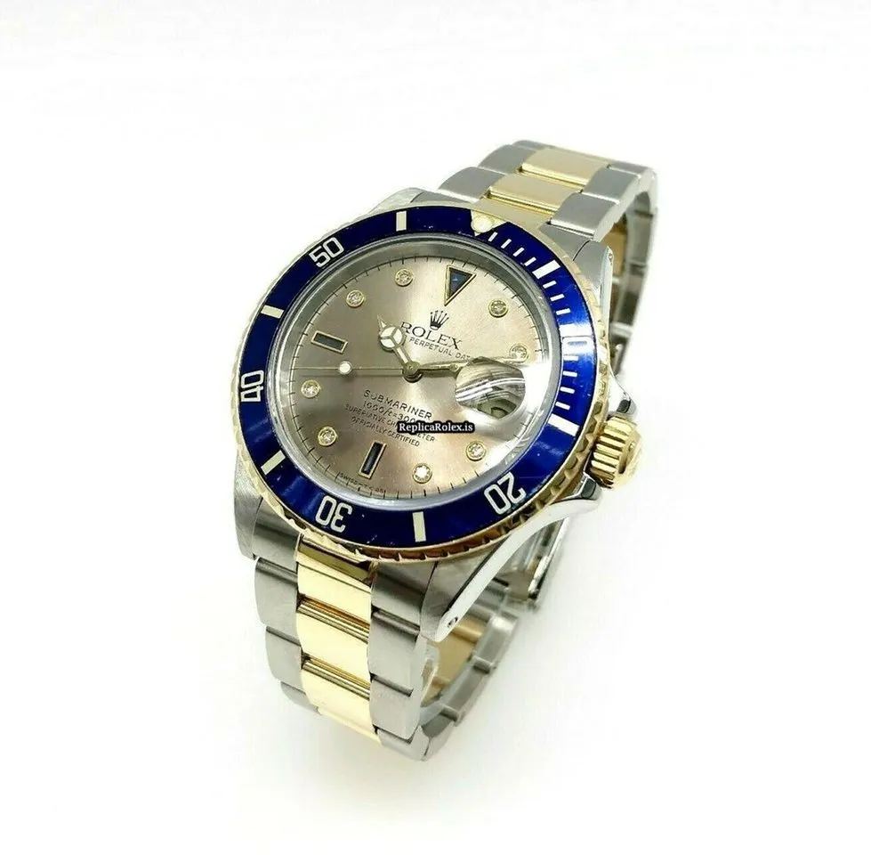 Trustworthy Replica Rolex Submariner Date 1680 Caliber 1570 Automatic Movement 40mm Yellow Gold Case Mens/unisex Watch - Image 5