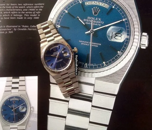 Design Fake Rolex Day-date Oysterquartz 19019 Caliber 5055 Quartz Movement 36mm White Gold Case Mens/unisex Watch - Image 6