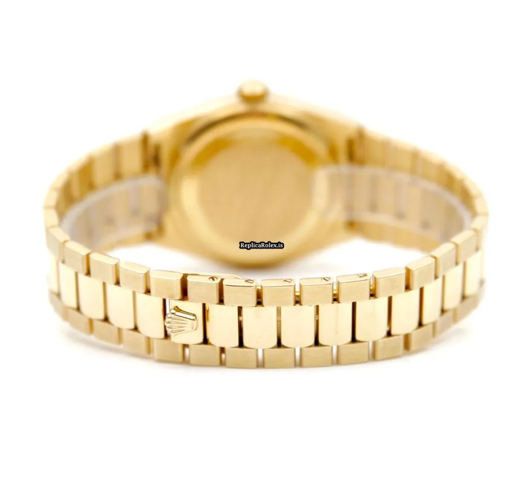 Lovely Replica Rolex Day-date Oysterquartz 19048 Caliber 5055 Quartz Movement 36mm Yellow Gold Case Mens/unisex Watch - Image 11