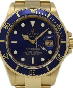 Incredible Clone Rolex Submariner Date 16808 Automatic Movement 40mm Yellow Gold Case Mens/unisex Watch