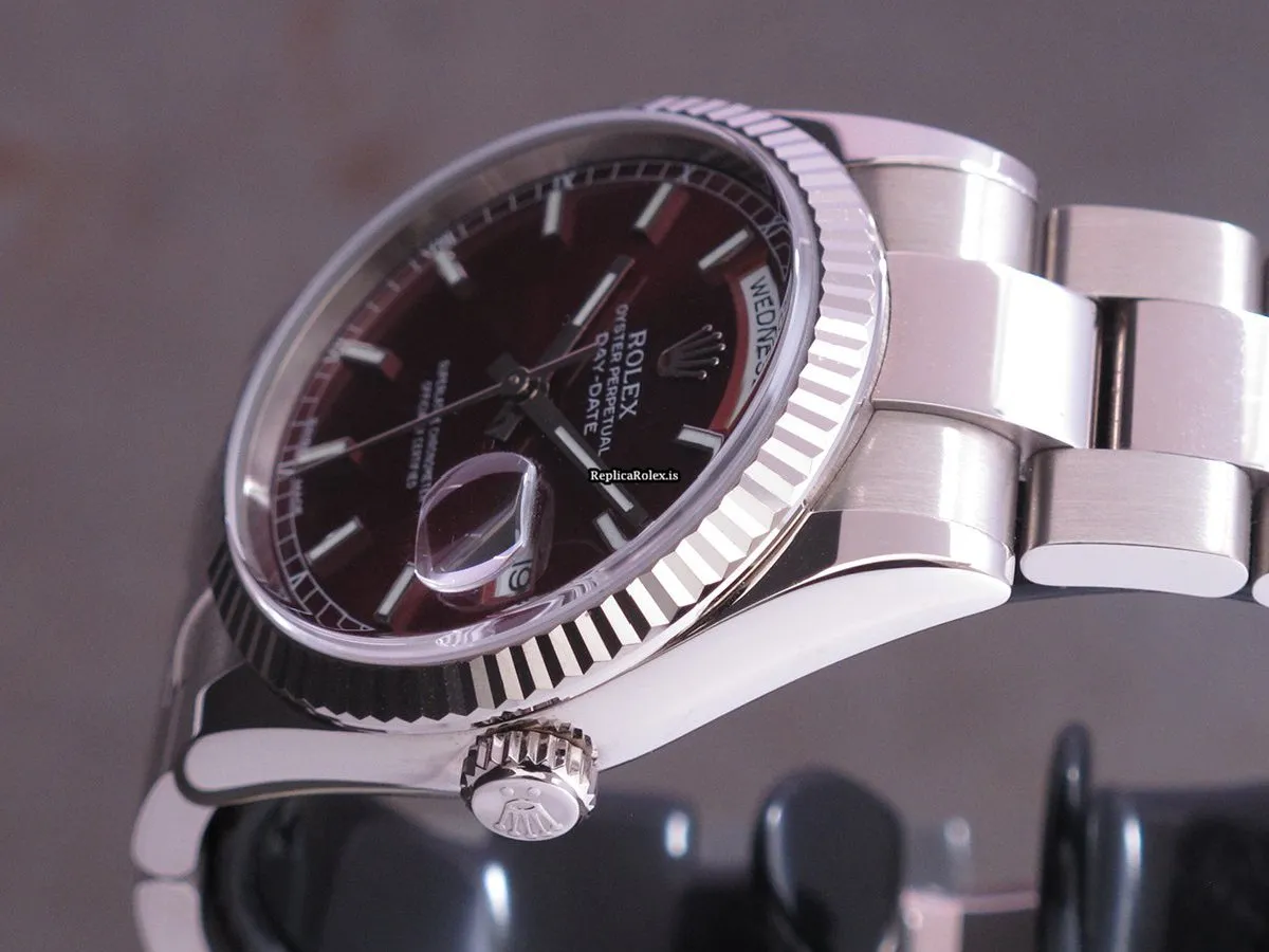 Quality Replica Rolex Day-date 36 118239 Caliber 3155 Automatic Movement 36x43mm White Gold Case Mens/unisex Watch - Image 13