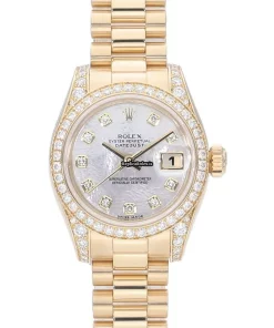 Superior Replica Rolex Lady-datejust 179158ng Caliber 2235 Automatic Movement 26mm Yellow Gold Case Watch