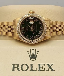 Unique Replica Rolex Lady-datejust 69138 Caliber 2135 Automatic Movement 26mm Yellow Gold Case Womens Watch