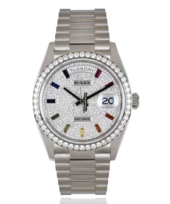 Reliable Fake Rolex Day-date 36 128349rbr Automatic Movement 36mm White Gold Case Mens/unisex Watch