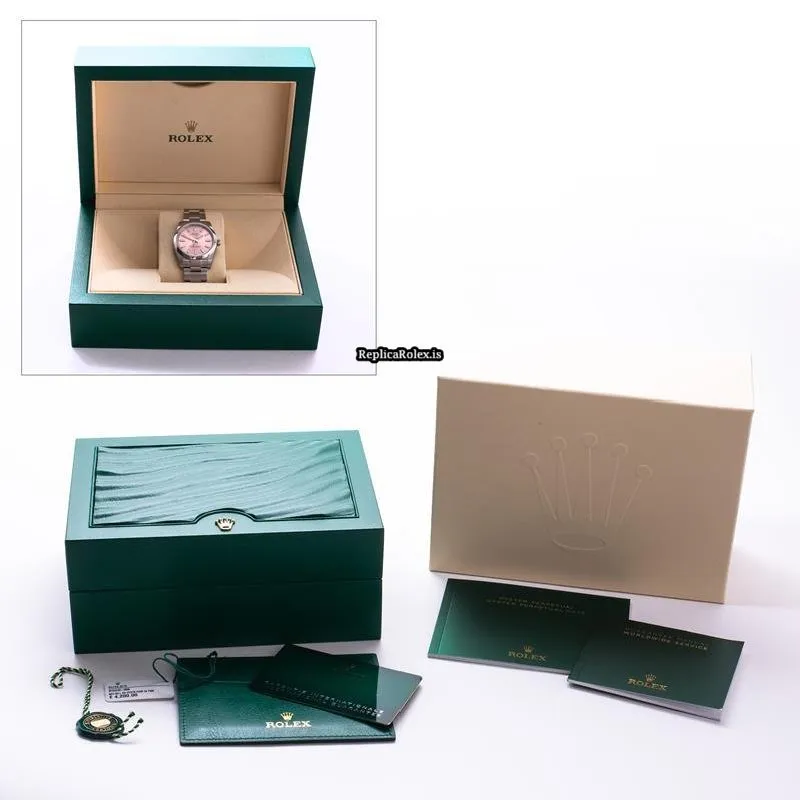 Epic Copy Rolex Oyster Perpetual 34 124200 Automatic Movement 34mm Steel Case Womens Watch - Image 8