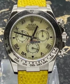 Excellent Fake Rolex Daytona 116519 Caliber 4130 Automatic Movement 40mm White Gold Case Mens/unisex Watch