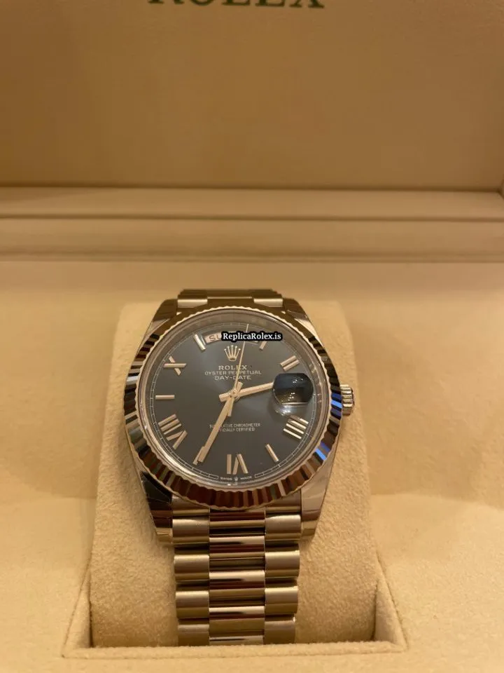 Wonderful Fake Rolex Day-date 40 228239 Caliber 3255 Automatic Movement 40mm White Gold Case Mens/unisex Watch