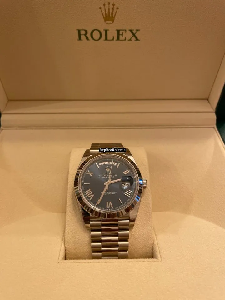 Wonderful Fake Rolex Day-date 40 228239 Caliber 3255 Automatic Movement 40mm White Gold Case Mens/unisex Watch - Image 2