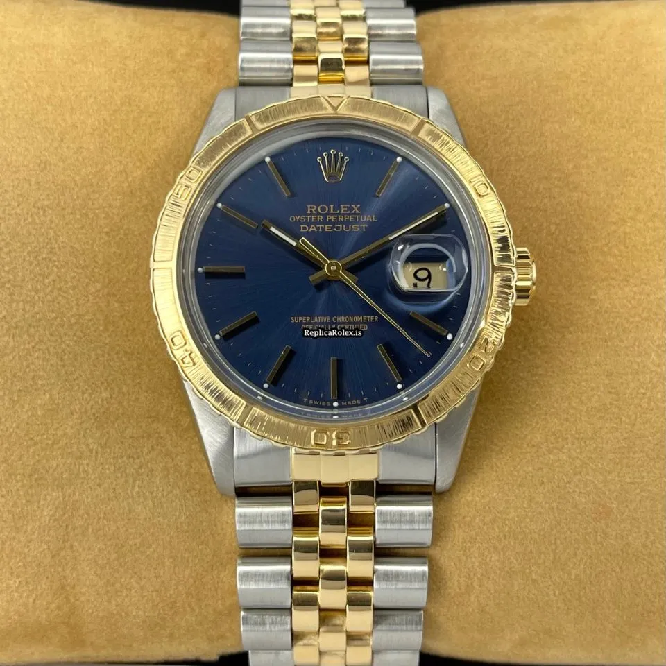 Distinctive Replica Rolex Datejust Turn-o-graph 16253 Caliber 3035 Automatic Movement 36mm Gold/steel Case Mens/unisex Watch - Image 3