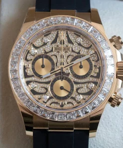 Nice Replica Rolex Daytona 116588tbr Automatic Movement 40mm Yellow Gold Case Mens/unisex Watch