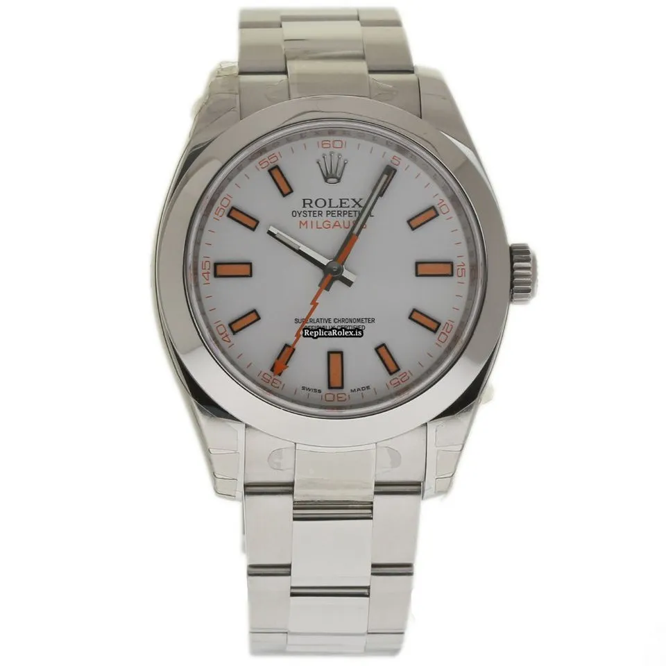 Swiss Replica Rolex Milgauss 116400 Caliber 3131 Automatic Movement 40mm Steel Case Mens/unisex Watch - Image 2