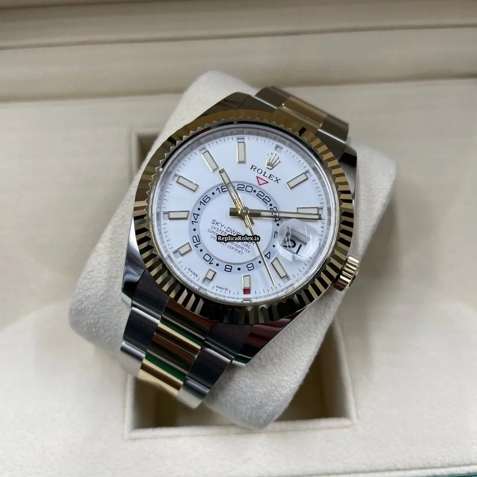 1:1 Replica Rolex Sky-dweller 326933 Caliber 9001 Automatic Movement 42mm Gold/steel Case Mens/unisex Watch - Image 10