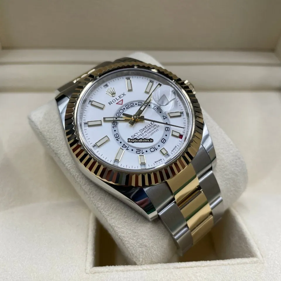 1:1 Replica Rolex Sky-dweller 326933 Caliber 9001 Automatic Movement 42mm Gold/steel Case Mens/unisex Watch - Image 13