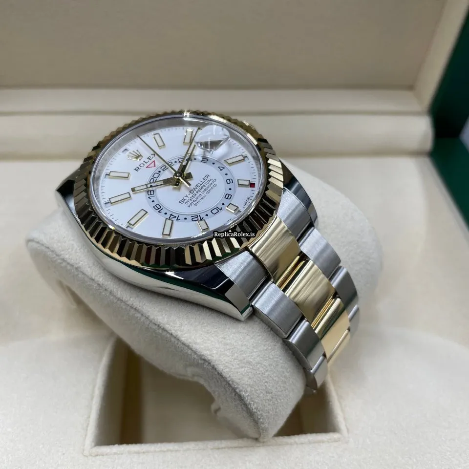 1:1 Replica Rolex Sky-dweller 326933 Caliber 9001 Automatic Movement 42mm Gold/steel Case Mens/unisex Watch - Image 14