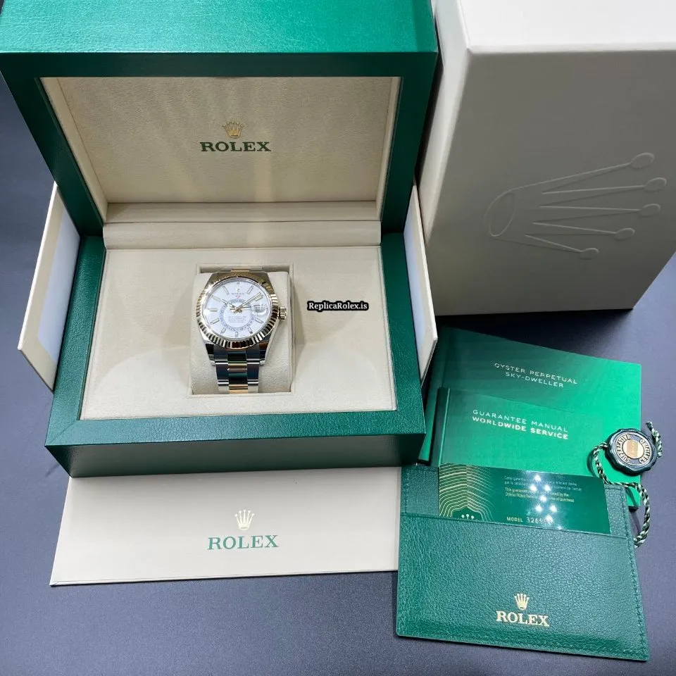 1:1 Replica Rolex Sky-dweller 326933 Caliber 9001 Automatic Movement 42mm Gold/steel Case Mens/unisex Watch - Image 2