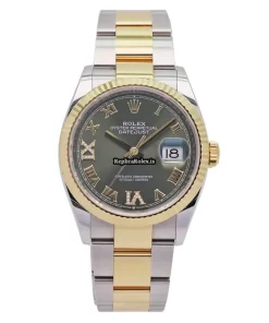 Cheap Fake Rolex Datejust 126233 Automatic Movement 36mm Gold/steel Case Womens Watch