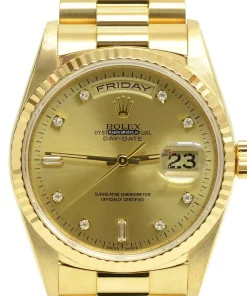 Excellent Replica Rolex Day-date 36 18238 Caliber 3155 Automatic Movement 36mm Yellow Gold Case Mens/unisex Watch
