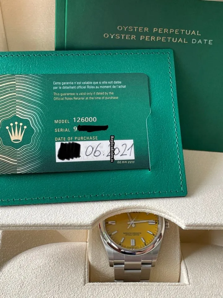 Best Fake Rolex Oyster Perpetual 36 126000-0004 Automatic Movement 36mm Steel Case Mens/unisex Watch - Image 3