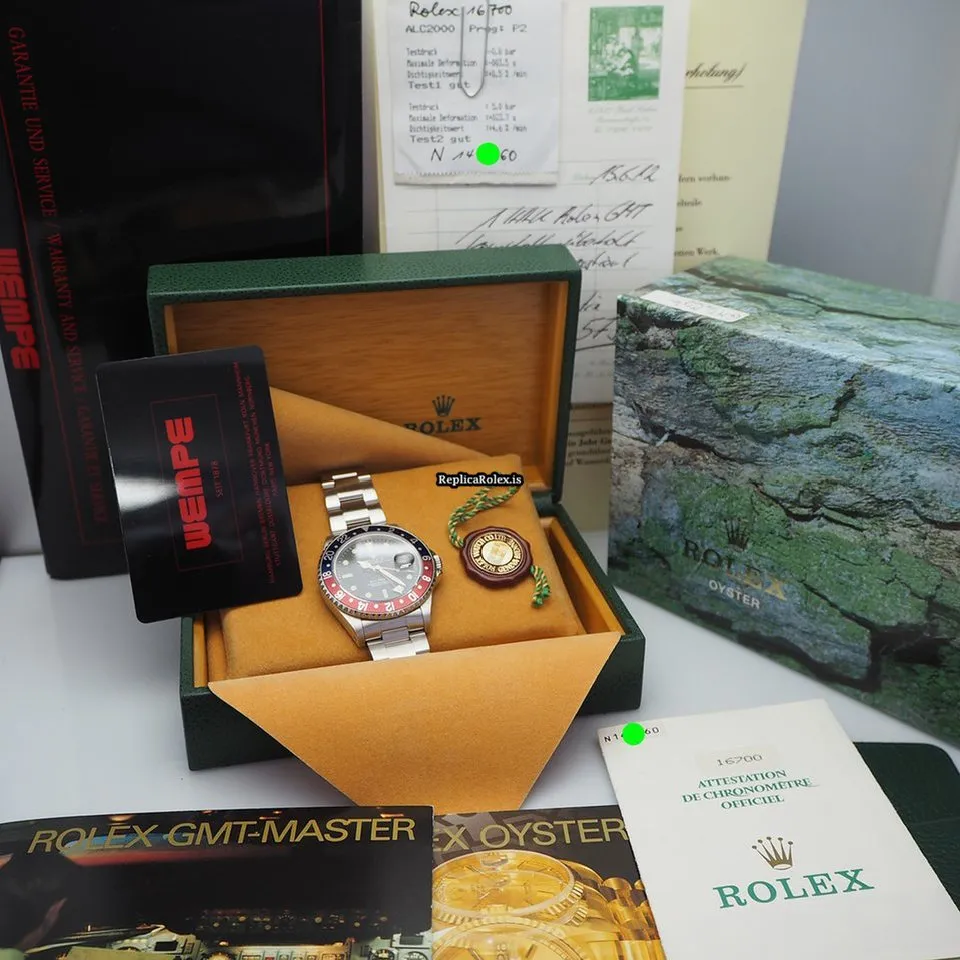 Top Fake Rolex Gmt-master 16700 Caliber 3175 Automatic Movement 40mm Steel Case Watch - Image 11