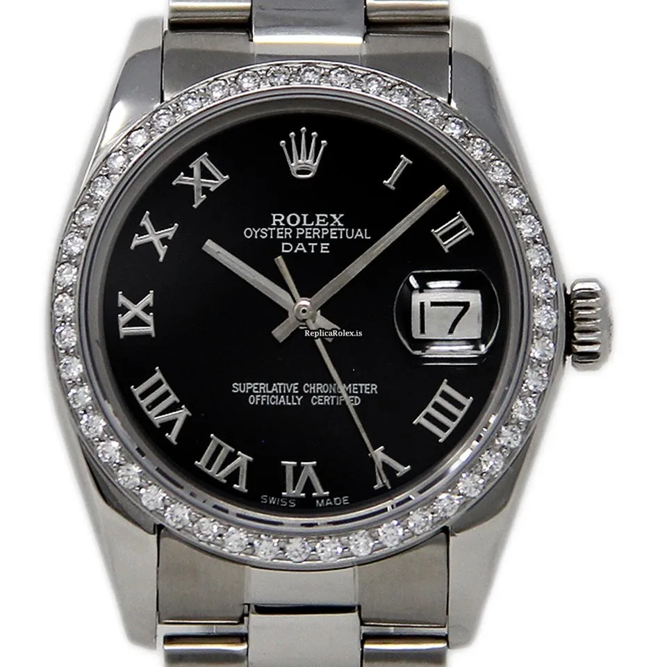 Amazing Replica Rolex Oyster Perpetual Date 1500 Automatic Movement 34mm Steel Case Womens Watch