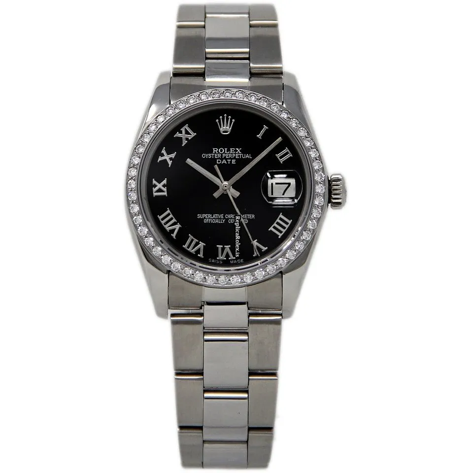 Amazing Replica Rolex Oyster Perpetual Date 1500 Automatic Movement 34mm Steel Case Womens Watch - Image 2