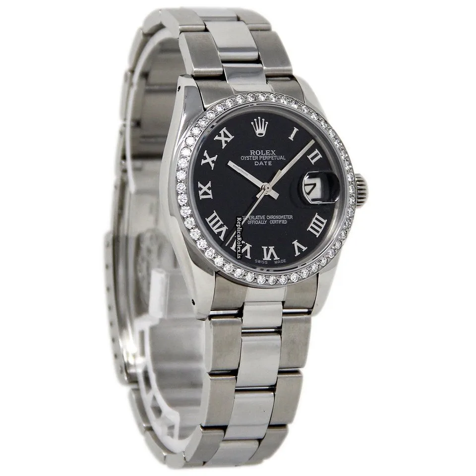 Amazing Replica Rolex Oyster Perpetual Date 1500 Automatic Movement 34mm Steel Case Womens Watch - Image 5