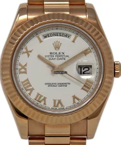 Lovely Replica Rolex Day-date II 218235 Caliber 3156 Automatic Movement 41mm Rose Gold Case Mens/unisex Watch
