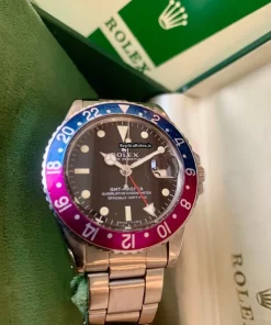 Swiss Clone Rolex Gmt-master 1675 Caliber 1570 Automatic Movement 40mm Steel Case Mens/unisex Watch