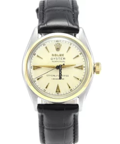 Fantastic Replica Rolex Bubble Back 6084 Automatic Movement 34mm Gold/steel Case Mens/unisex Watch