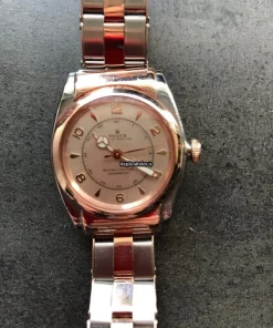 Well Made Fake Rolex Bubble Back 2940 Caliber 2940 Automatic Movement Gold/steel Case Mens/unisex Watch