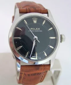 Luxury Fake Rolex Bubble Back 6332 Automatic Movement 33.5mm Steel Case Mens/unisex Watch