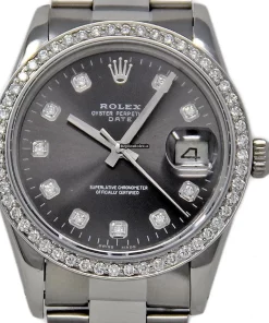 Terrific Replica Rolex Oyster Perpetual Date 15000 Automatic Movement 34mm Steel Case Womens Watch