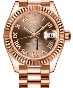Fabulous Fake Rolex Lady-datejust 279175 Automatic Movement 28mm Rose Gold Case Womens Watch