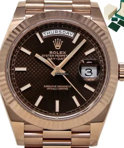 Luxury Fake Rolex Day-date 40 228235 Caliber 3255 Automatic Movement 40mm Rose Gold Case Mens/unisex Watch