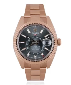 Pleasing Replicas Rolex Sky-dweller 326935 Caliber 9001 Automatic Movement 42mm Rose Gold Case Mens/unisex Watch