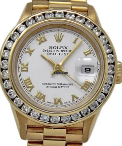 High-end Fake Rolex Datejust 69288 Automatic Movement 26mm Yellow Gold Case Womens Watch