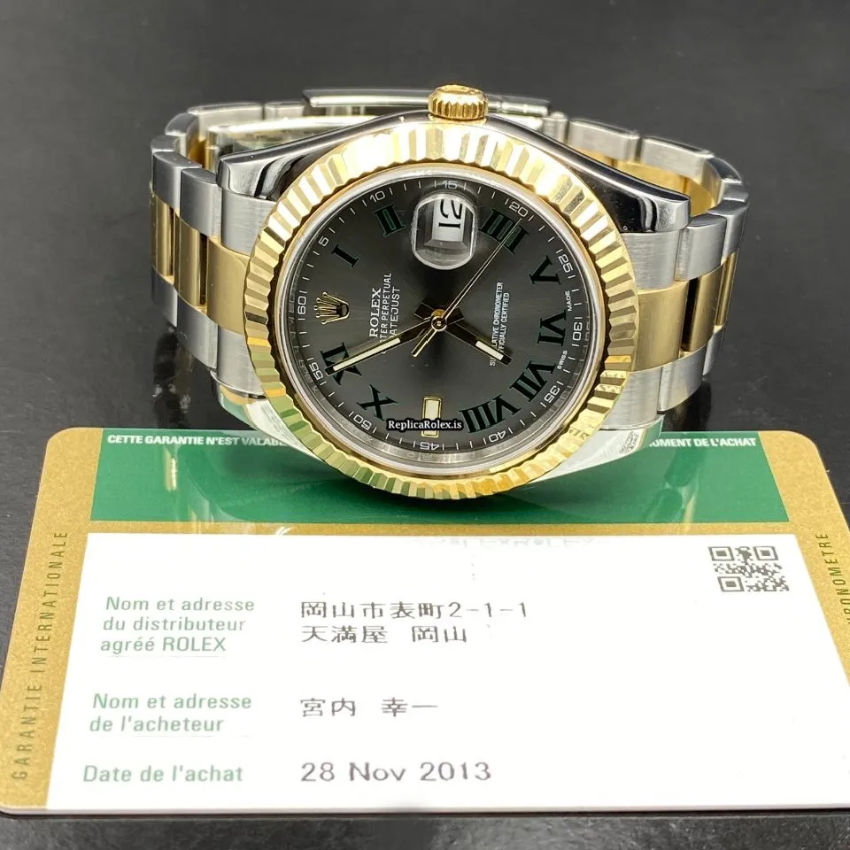 Unique Fakes Rolex Datejust II 116333 Caliber 3136 Automatic Movement 41mm Gold/steel Case Mens/unisex Watch - Image 3