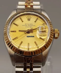 Fabulous Fake Rolex Lady-datejust 69173 Caliber 2135 Automatic Movement 26mm Gold/steel Case Womens Watch