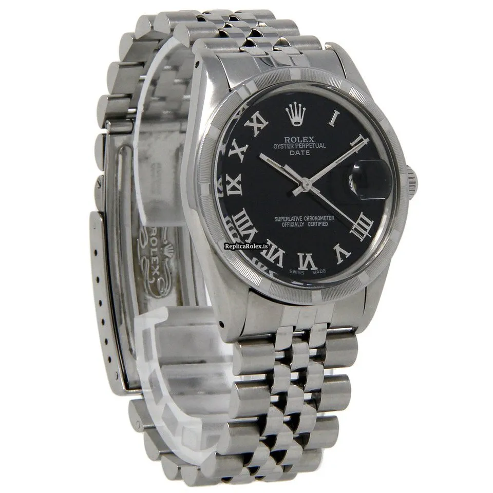 Excellent Imitation Rolex Oyster Perpetual Date 15010 Automatic Movement 34mm Steel Case Womens Watch - Image 5